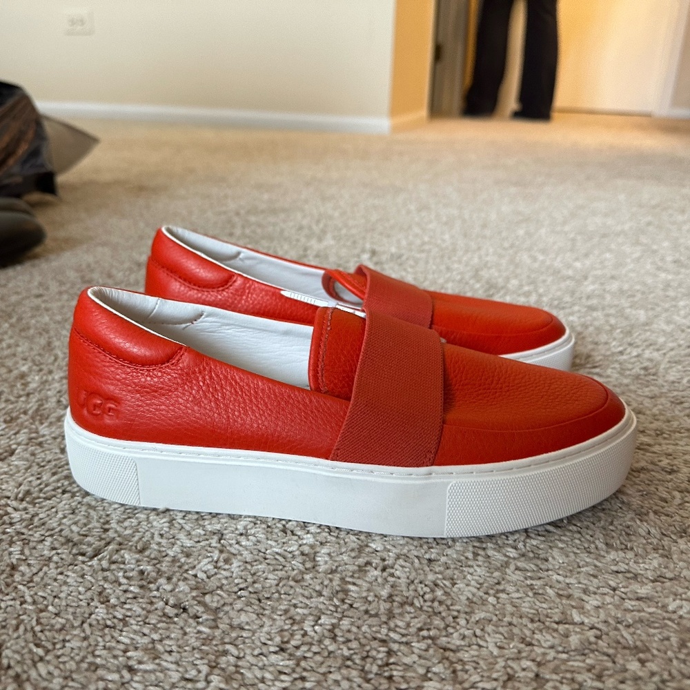 COPY for Marraz - Ugg Chayze Red Leather Platform Sneaker